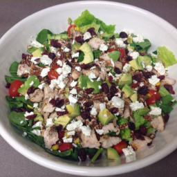 Spinach Salad With Chicken, Avocado & Goat Cheese
