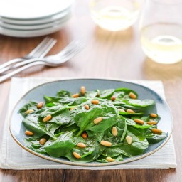 Spinach Salad with Lemon-Pine Nut Dressing