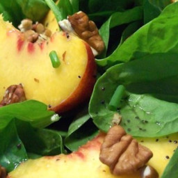 Spinach Salad with Peaches and Pecans Recipe