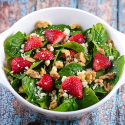Spinach Strawberry Champagne Salad