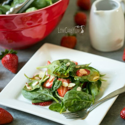 Spinach Strawberry Salad with Vinaigrette