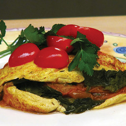 Spinach-Tomato Vegan Omelet
