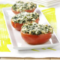 Spinach-Topped Tomatoes Recipe