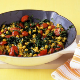 Spinach with Corn and Tomatoes