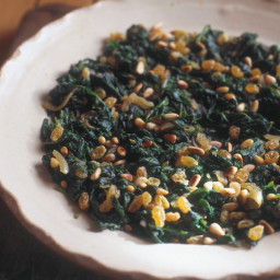 Spinach With Pinenuts and Sultanas