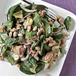 Spinach and White Bean Salad with Tuna