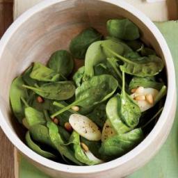 Spinach, Palm, and Pine Nut Salad