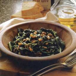 Spinach with Raisins and Pine Nuts