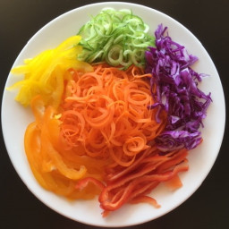 Spiral Rainbow Salad with Chinese Five-Spice Dressing