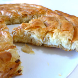 Spiral-shaped Greek Cheese pie recipe (Kichi Kozanis)