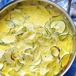 Spiralized Summer Squash Frittata with Parmesan