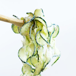 Spiralized Tzatziki Cucumber Salad