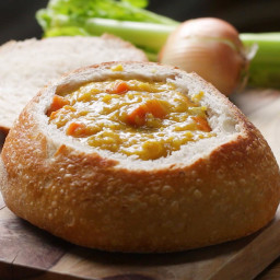 Split Pea Soup Bread Bowl Recipe by Tasty