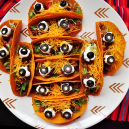 Spooky Eyeball Tacos (Johnny #5 Tacos)