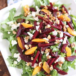 Spring Beet and Goat Cheese Salad with Walnuts