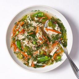 Spring Chicken Soup with Veggies & Quinoa