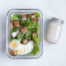 Spring Green Salad with Hard-Boiled Eggs
