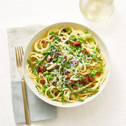 Spring Green Spaghetti Carbonara