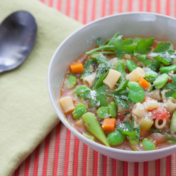 Spring Minestronewith Fresh Fava Beans and Asparagus