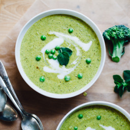 Spring Pea and Broccoli Soup (Vegan, Gluten Free)