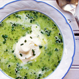 Spring Pea Soup with Leeks and Herbs