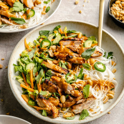 Spring Roll-Inspired Grilled Chicken Salad