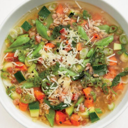 Spring Vegetable-Farro Soup