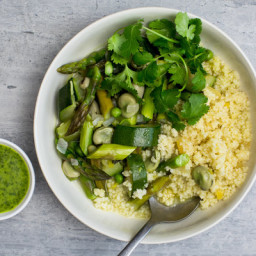 Spring Vegetable Ragoût With Brown Butter Couscous