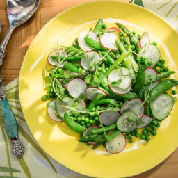 Spring Vegetable Salad with Horseradish and Lemon Vinaigrette