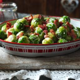 Sprouts with crispy bacon