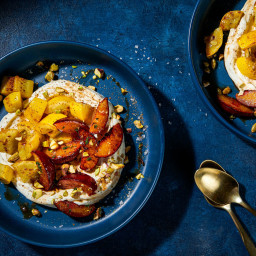 Squash and Plum Bowls With Ricotta