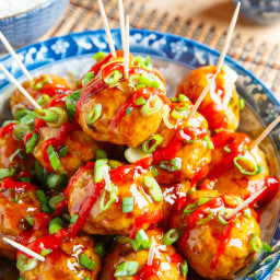 Sriracha Teriyaki Chicken Meatballs