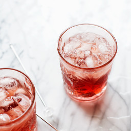 St. Germain and Cassis Gin and Soda