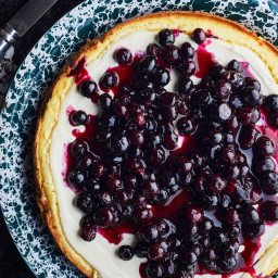 St. Louis–Style Cheesecake with Blueberries