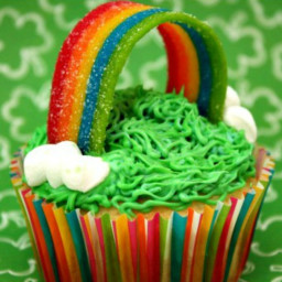 St Paddy's Day: Somewhere Over the Rainbow Gluten Free Cupcakes
