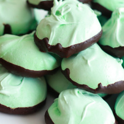 St. Paddy's Mint Chocolate Meringues