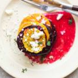 Stacked Beet Salad With Blood Orange Dressing and Feta