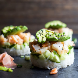 Stacked California Sushi Roll