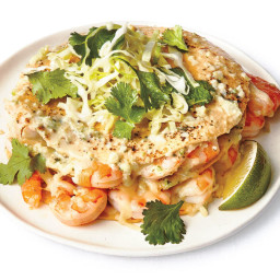 Stacked Shrimp Enchiladas