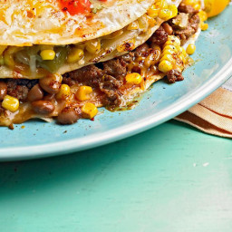 Stacked Sweet Corn, Bean, and Beef Casserole