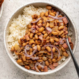 Start the New Year With Quick Hoppin' John (Black Eyed Peas With Ham)
