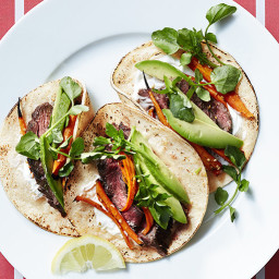 Steak and Roasted Carrot Tacos With Avocado