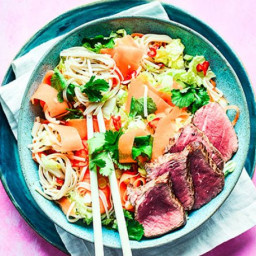 Steak and Vietnamese noodle salad