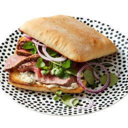 Steak Sandwiches with Blue Cheese & Watercress