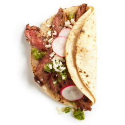 Steak Tacos with Tomatillo Salsa