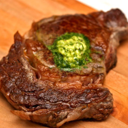 Steak with Anchovy Garlic Butter
