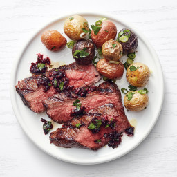 Steak with Cherry Tapenade