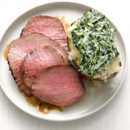 Steak with Creamed Spinach Potatoes