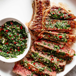 Steaks with Chimichurri (Churrasco from Uruguay & Argentina)