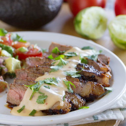 Steaks with Mexican Spices and Chile Con Queso